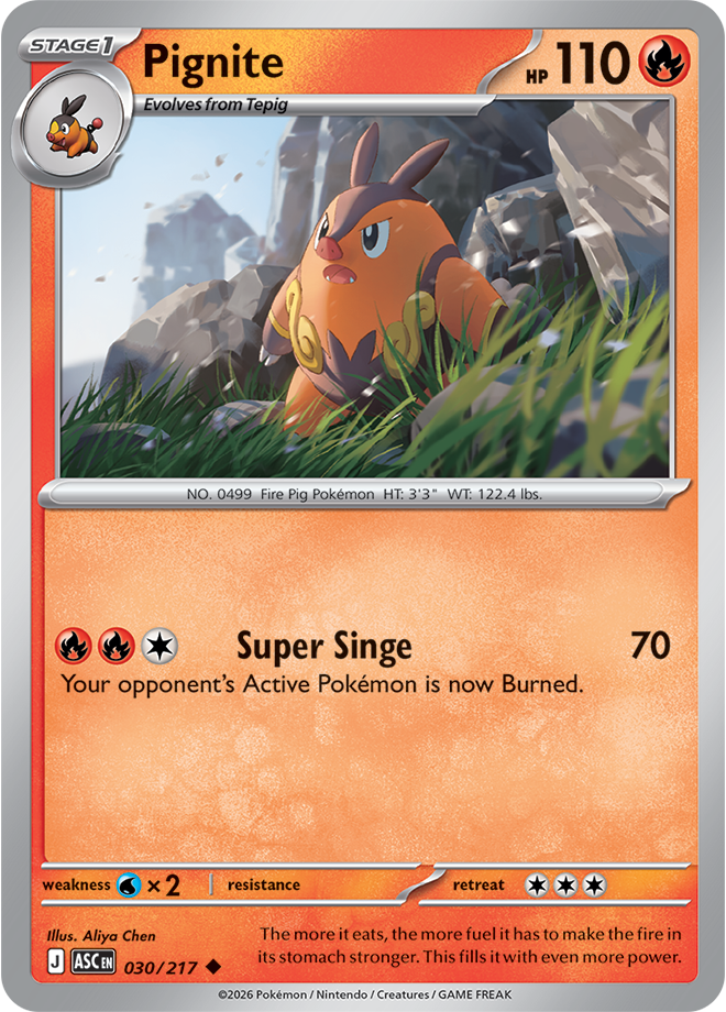 Mega Evolution - Ascended Heroes 030/217 Pignite Reverse Holo