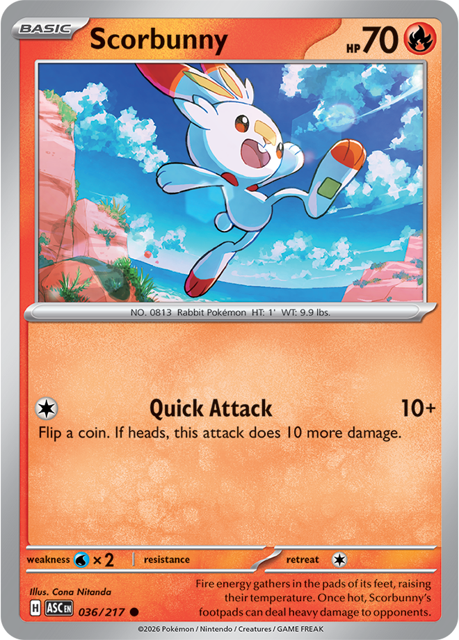 Mega Evolution - Ascended Heroes 036/217 Scorbunny