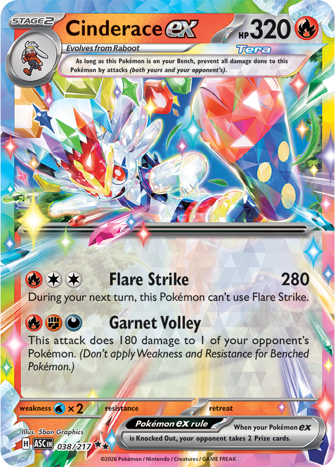 Mega Evolution - Ascended Heroes 038/217 Cinderace ex