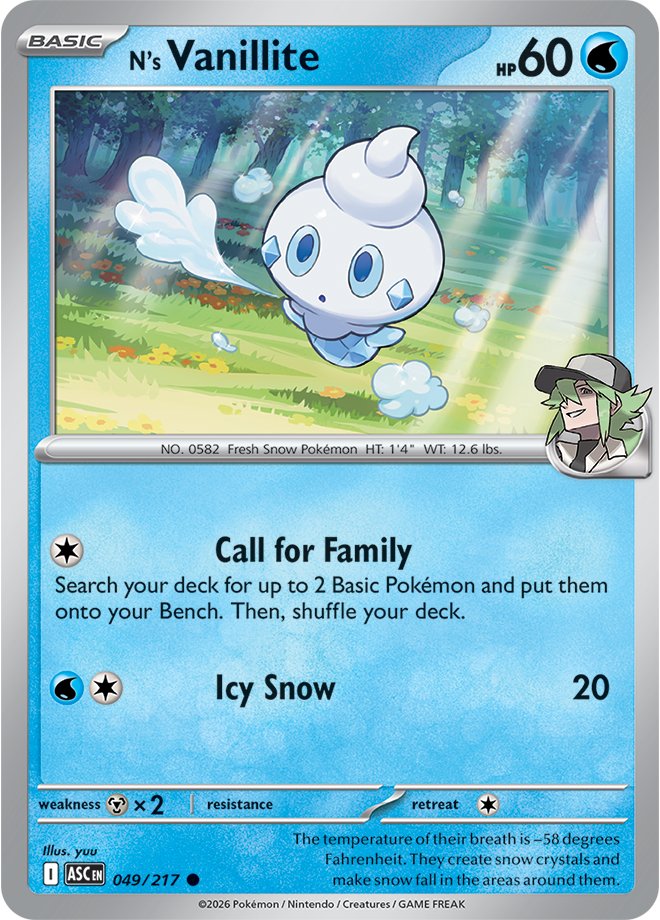 Mega Evolution - Ascended Heroes 049/217 N’s Vanillite