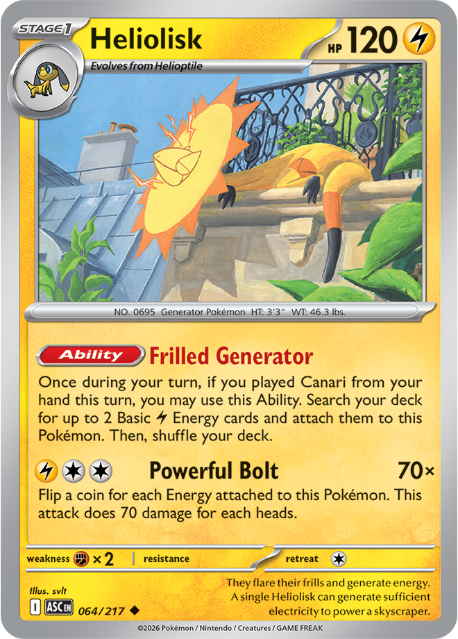 Mega Evolution - Ascended Heroes 064/217 Heliolisk Reverse Holo