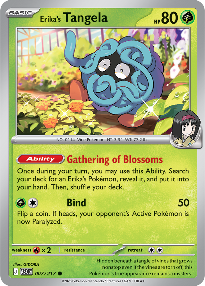 Mega Evolution - Ascended Heroes 007/217 Erika’s Tangela