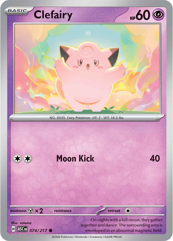 Mega Evolution - Ascended Heroes 074/217 Clefairy Reverse Holo