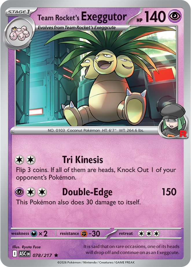 Mega Evolution - Ascended Heroes 078/217 Team Rocket’s Exeggutor Holo