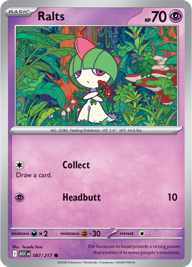 Mega Evolution - Ascended Heroes 087/217 Ralts Reverse Holo
