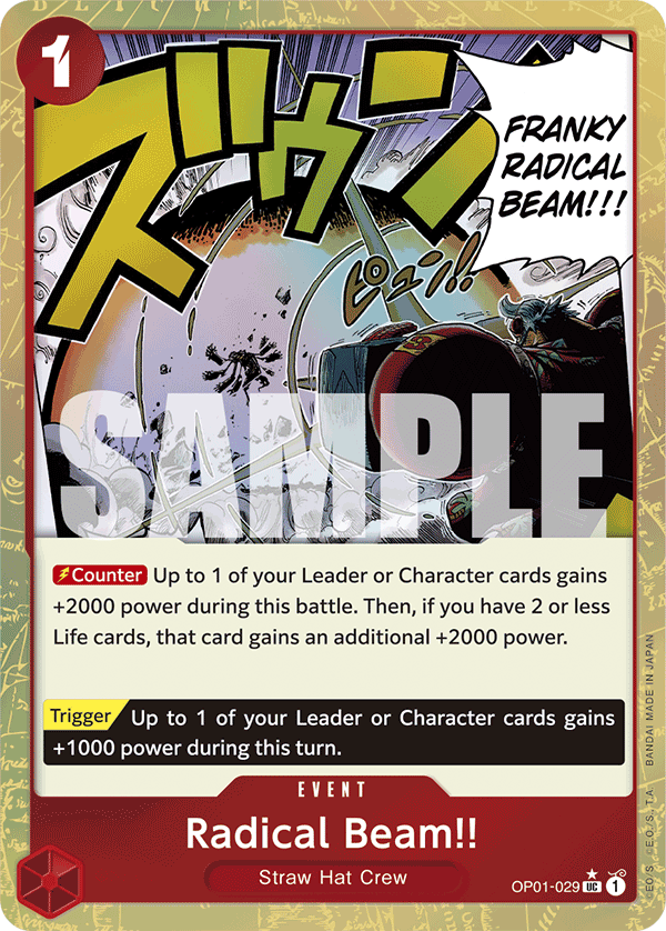 OP01-029 | UC | EVENT Radical Beam!! Full Art Foil