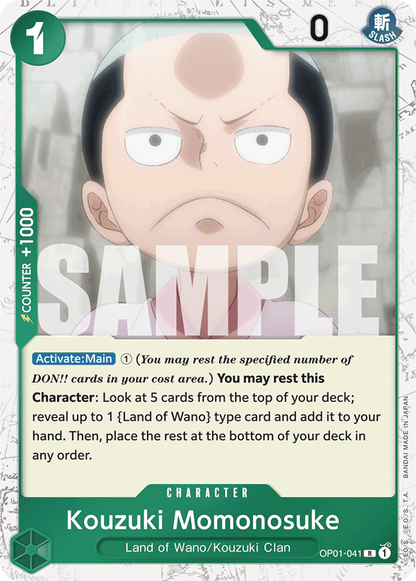 OP01-041 | R | CHARACTER Kouzuki Momonosuke Jolly Rodger Foil