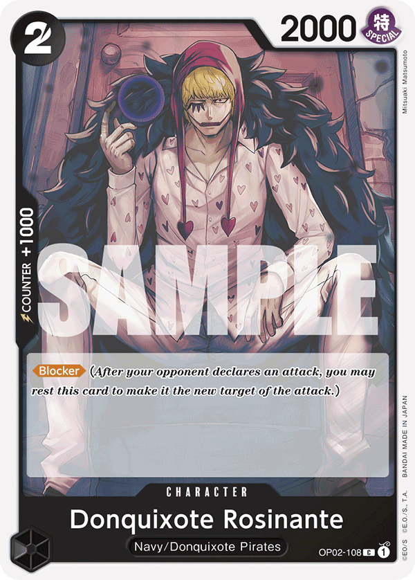 OP02-108 CHARACTER Donquixote Rosinante ST-19
