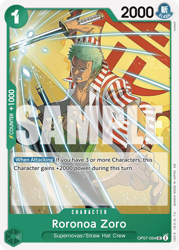 OP07-034 CHARACTER Roronoa Zoro ST24