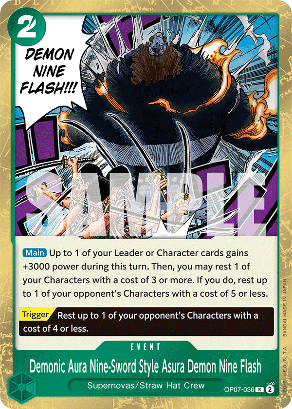 OP07-036 | R | EVENT Demonic Aura Nine-Sword Style Asura Demon Nine Flash