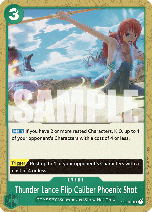 OP09-040 | UC | EVENT Thunder Lance Flip Caliber Phoenix Shot