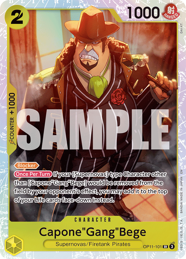 OP11-101 | SR | CHARACTER Capone"Gang"Bege