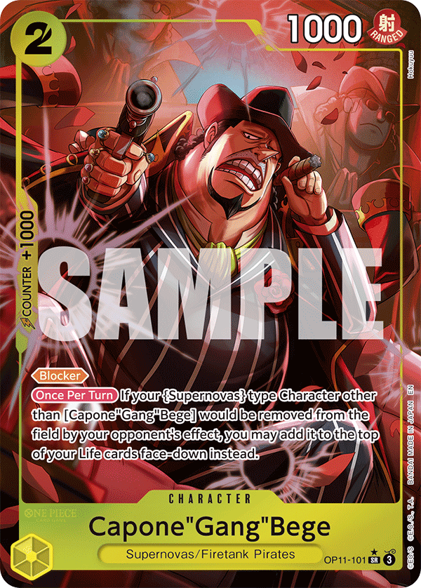 OP11-101 | SR | CHARACTER Capone"Gang"Bege Parallel