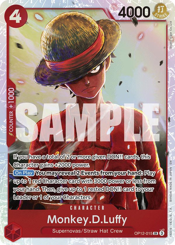 OP12-015 | SR | CHARACTER Monkey.D.Luffy