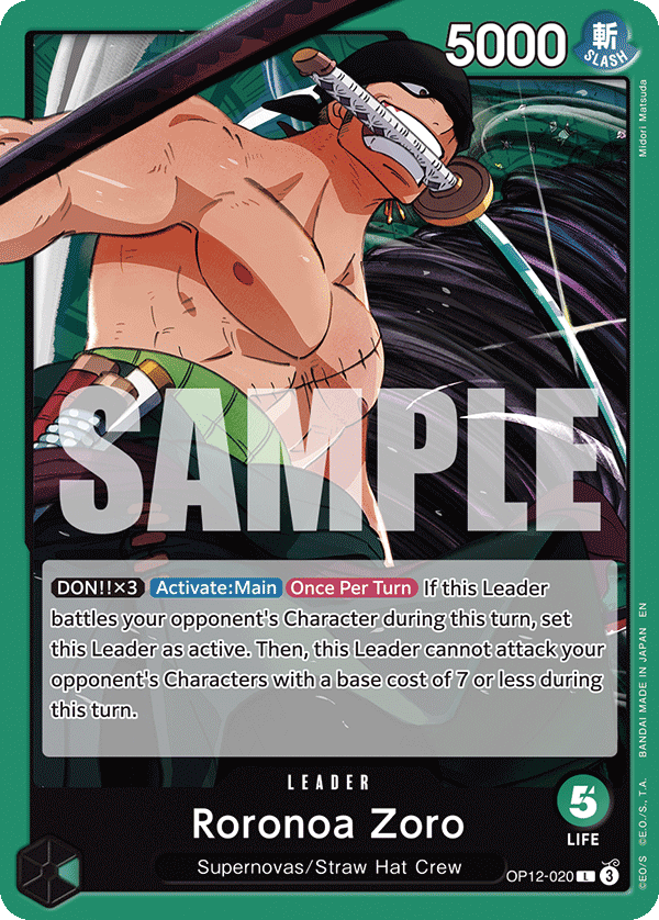 OP12-020 | L | LEADER Roronoa Zoro