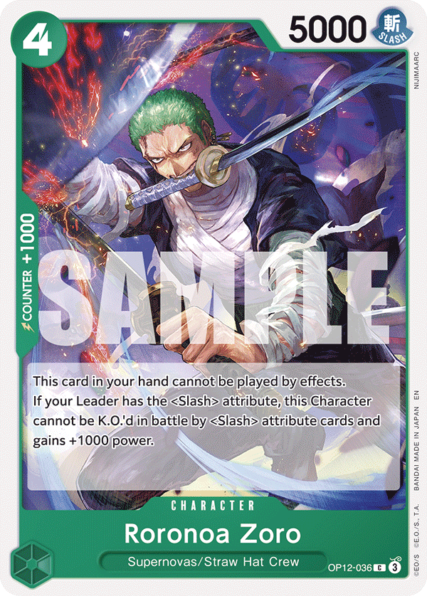 OP12-036 | C | CHARACTER Roronoa Zoro
