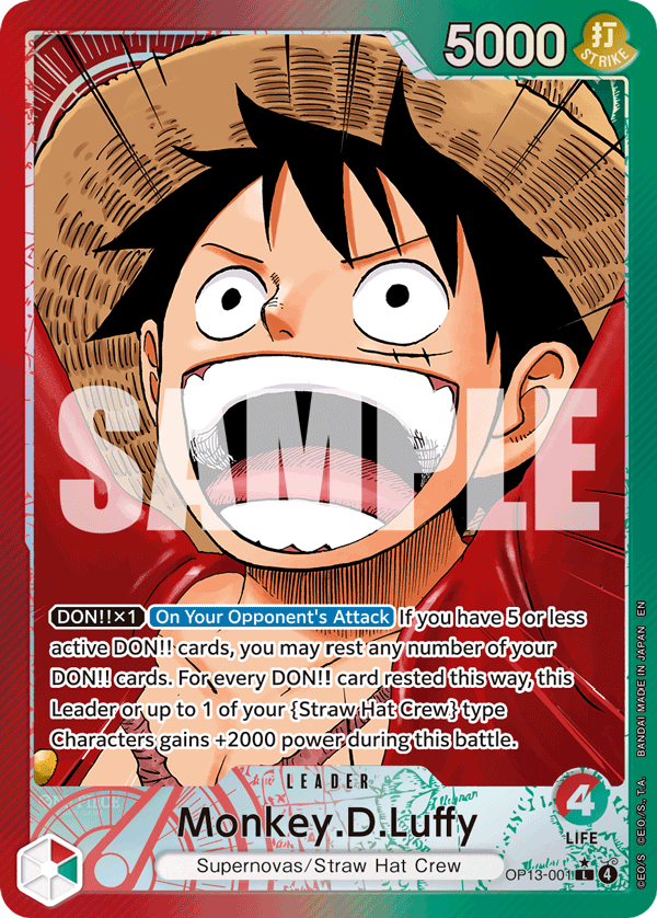 OP13-001 | L | LEADER Monkey.D.Luffy Parallel