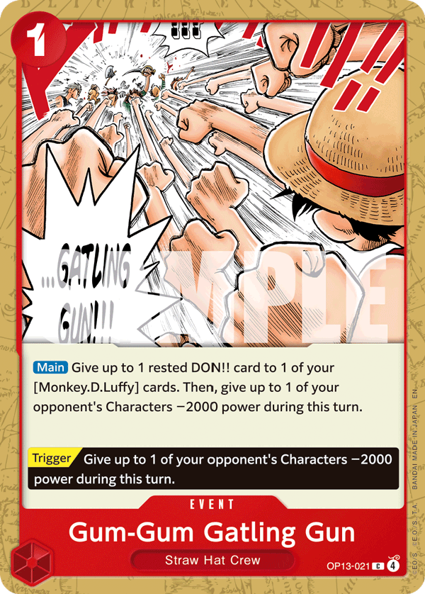 OP13-021 | C | EVENT Gum-Gum Gatling Gun