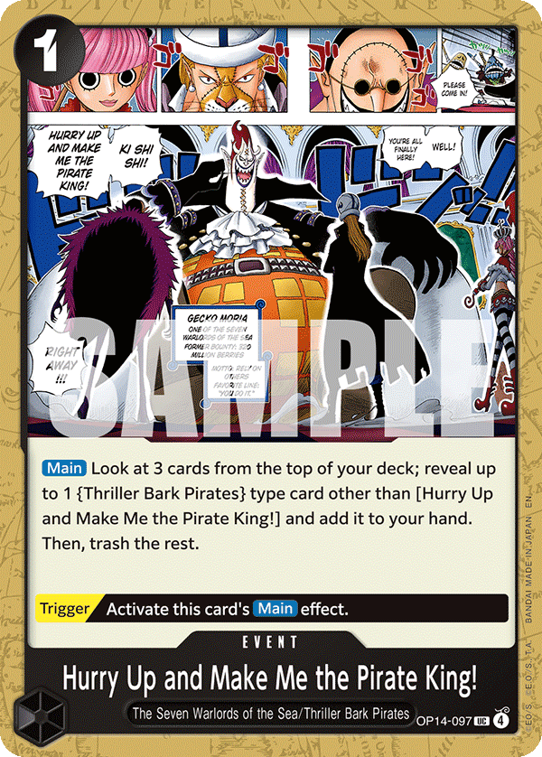 OP14-097 | UC | EVENT Hurry Up and Make Me the Pirate King!