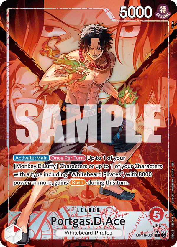 OP16-001 | L | LEADER Portgas.D.Ace Parallel