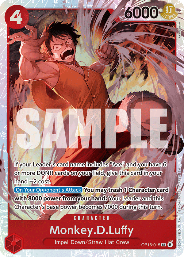 OP16-015 | SR | CHARACTER Monkey.D.Luffy