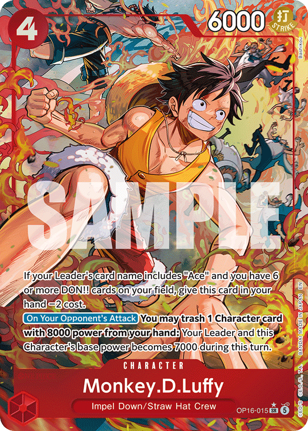 OP16-015 | SR | CHARACTER Monkey.D.Luffy Parallel