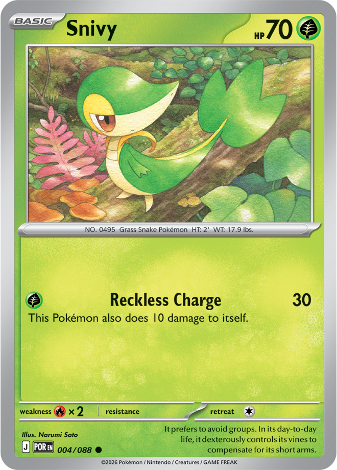 Mega Evolution - Perfect Order 004/088 Snivy Reverse Holo