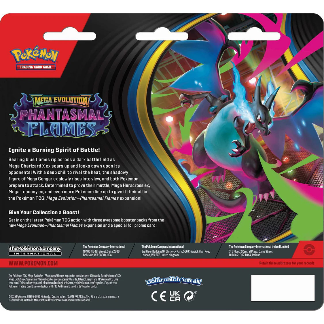 Pokémon TCG: Mega Evolution Phantasmal Flames - 3 Pack