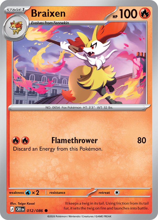 Mega Evolution - Chaos Rising 012/086 Braixen