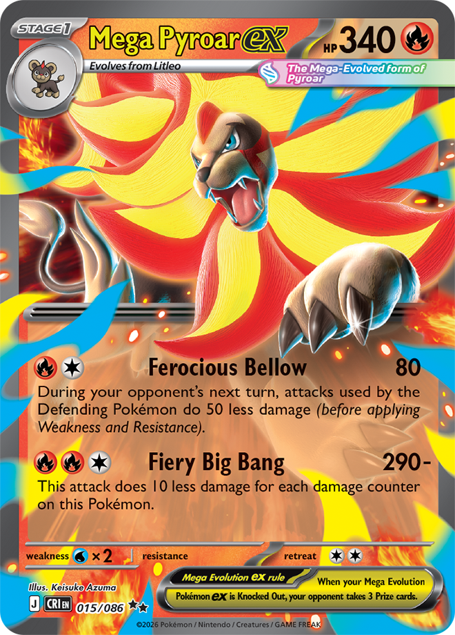 Mega Evolution - Chaos Rising 015/086 Mega Pyroar ex