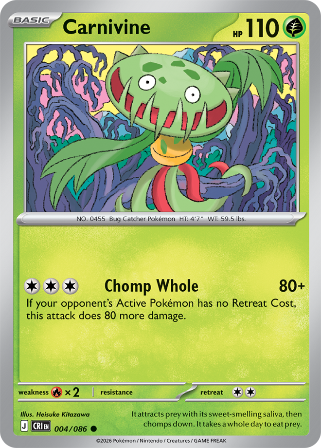 Mega Evolution - Chaos Rising 004/086 Carnivine