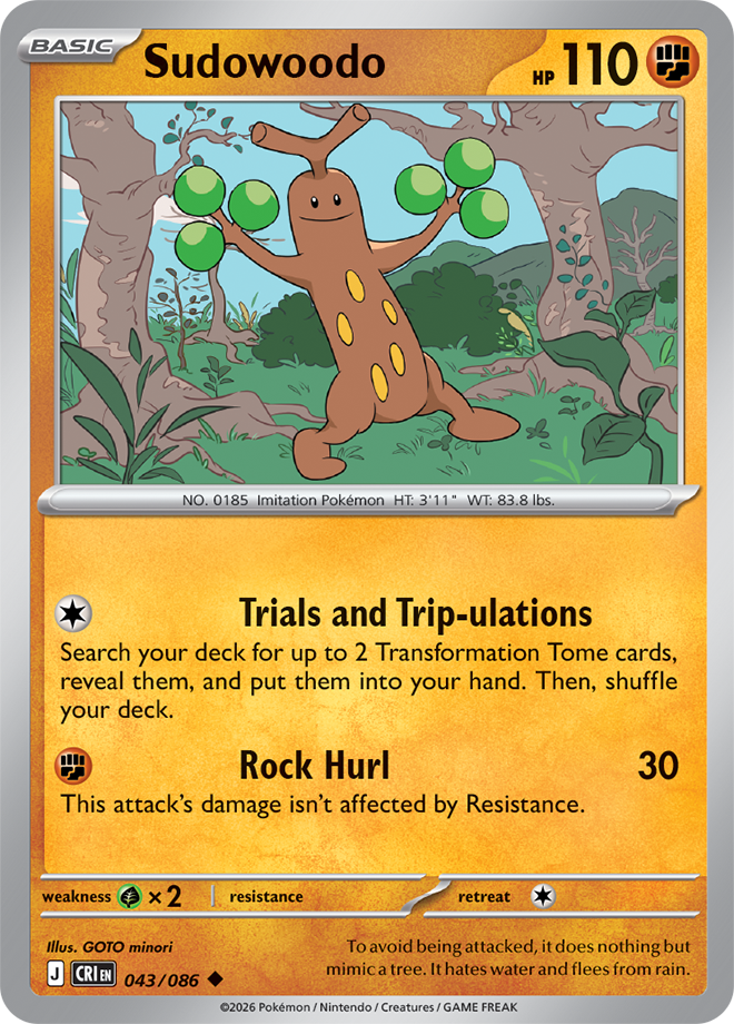 Mega Evolution - Chaos Rising 043/086 Sudowoodo Reverse Holo