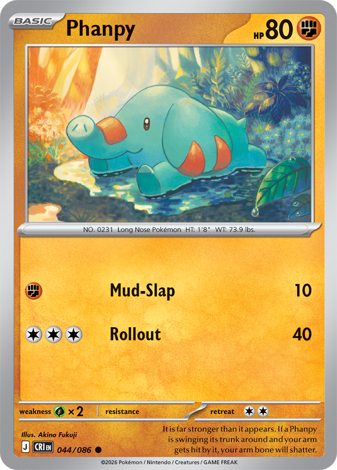 Mega Evolution - Chaos Rising 044/086 Phanpy Reverse Holo