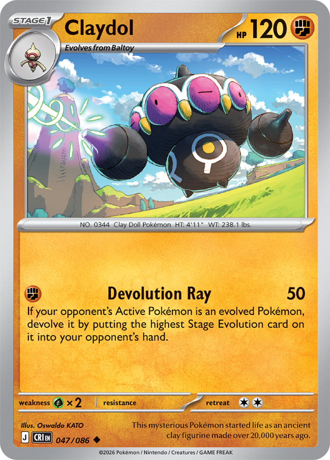 Mega Evolution - Chaos Rising 047/086 Claydol Reverse Holo
