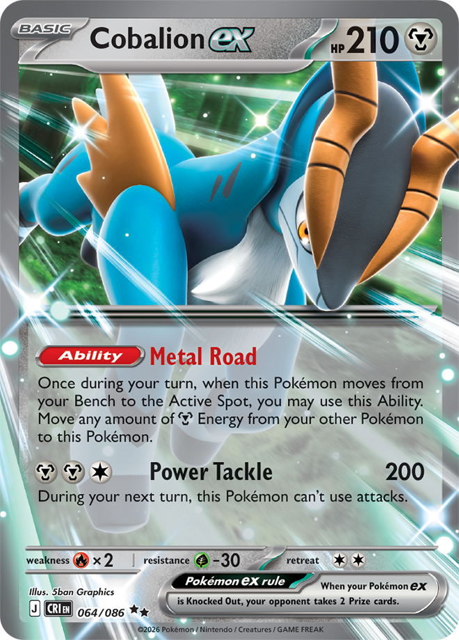Mega Evolution - Chaos Rising 064/086 Cobalion ex