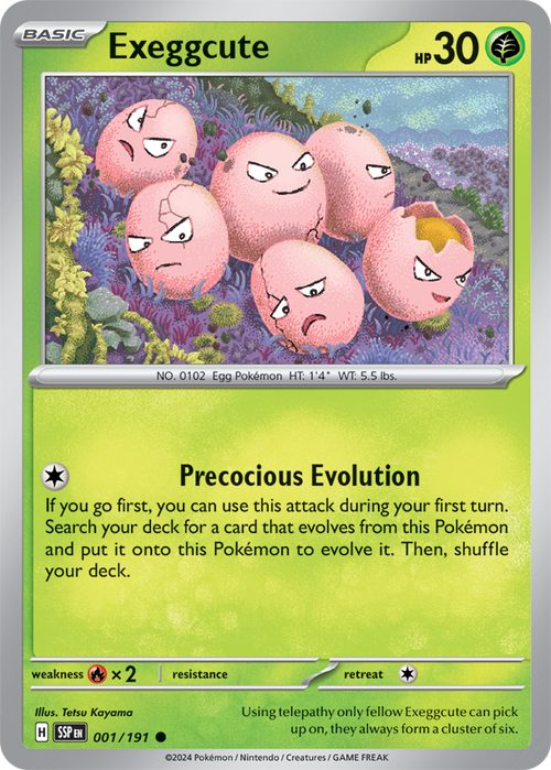 Scarlet & Violet Surging Sparks 001/191 Exeggcute Reverse Holo