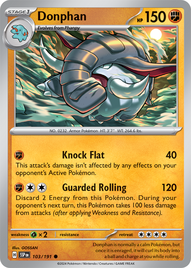 Scarlet & Violet Surging Sparks 103/191 Donphan Reverse Holo