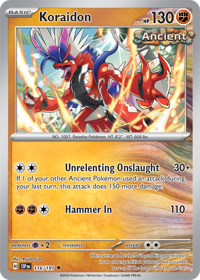 Scarlet & Violet Surging Sparks 116/191 Koraidon Reverse Holo