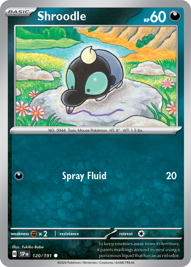 Scarlet & Violet Surging Sparks 120/191 Shroodle Reverse Holo