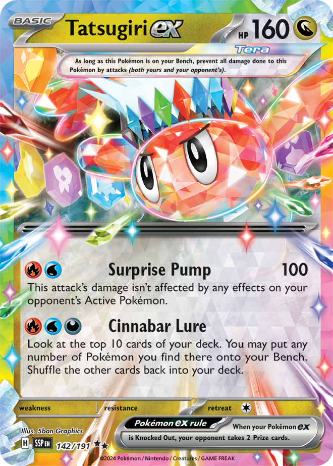 Scarlet & Violet Surging Sparks 142/191 Tatsugiri ex