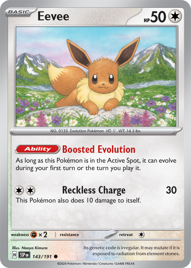 Scarlet & Violet Surging Sparks 143/191 Eevee Reverse Holo
