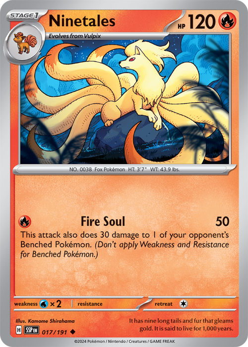 Scarlet & Violet Surging Sparks 017/191 Ninetales Reverse Holo