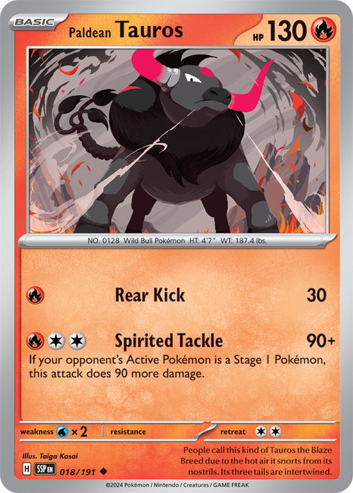 Scarlet & Violet Surging Sparks 018/191 Paldean Tauros