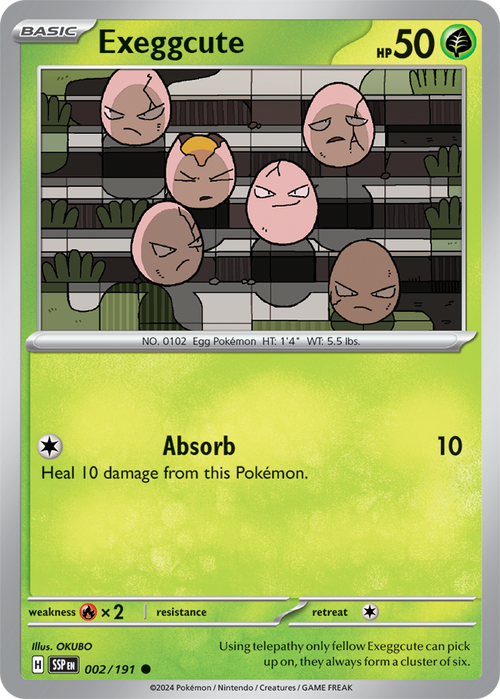 Scarlet & Violet Surging Sparks 002/191 Exeggcute Reverse Holo