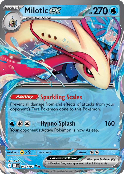 Scarlet & Violet Surging Sparks 042/191 Milotic EX