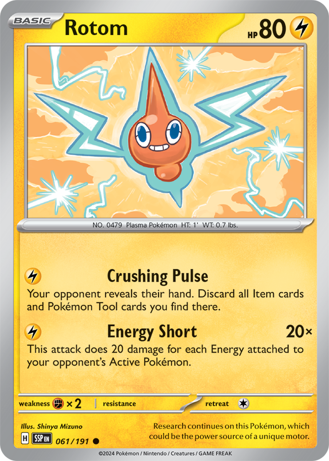Scarlet & Violet Surging Sparks 061/191 Rotom Reverse Holo