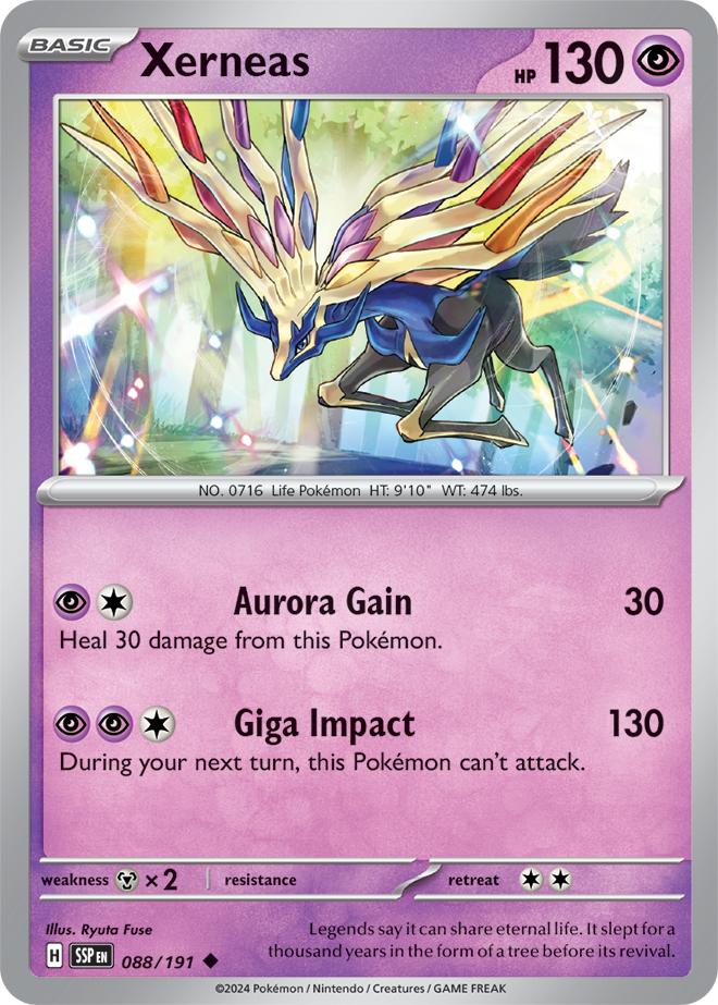 Scarlet & Violet Surging Sparks 088/191 Xerneas Reverse Holo