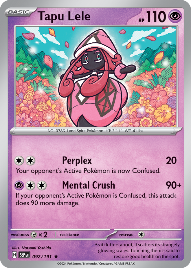 Scarlet & Violet Surging Sparks 092/191 Tapu Lele Reverse Holo