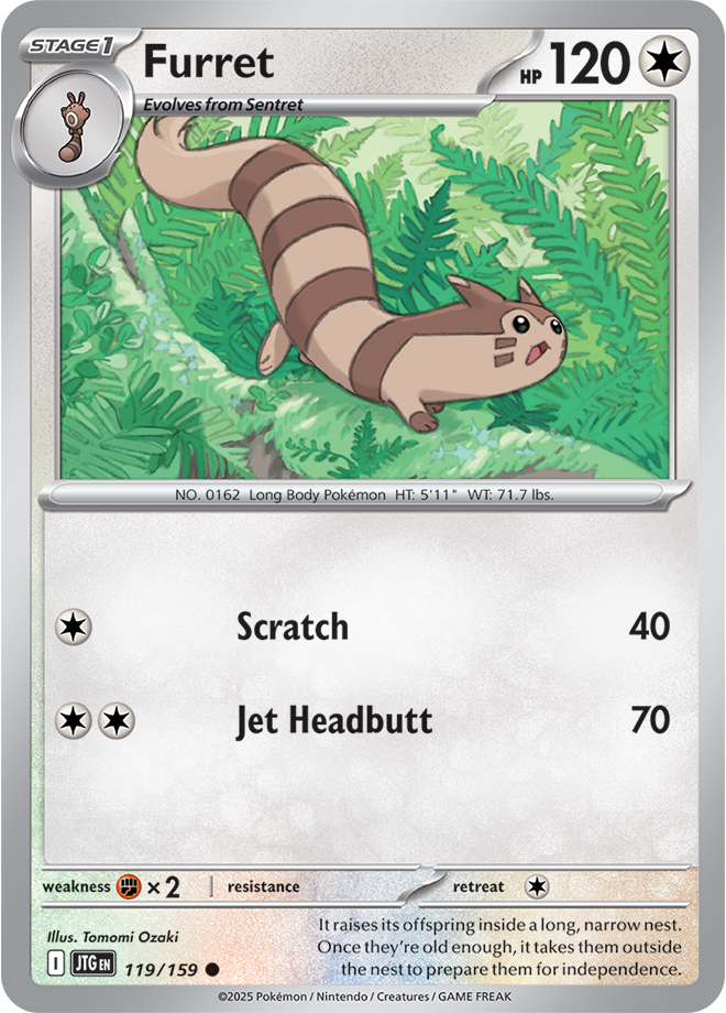 Scarlet & Violet Journey Together 119/159 Furret Reverse Holo
