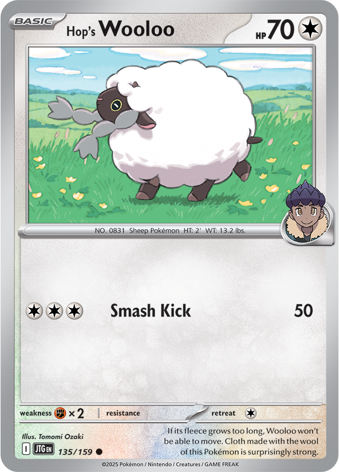 Scarlet & Violet Journey Together 135/159 Hop’s Wooloo Reverse Holo